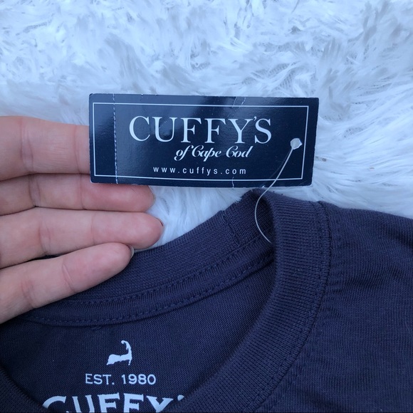 CUFFY’S • NWT Cape Cod MA Navy Blue Red Sox Style Classic Tee Shirt Size Small - Picture 10 of 14